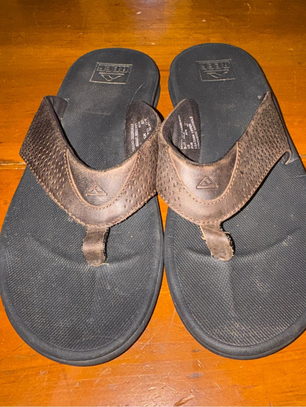REEF Rover Leather Upper Flip Flop - size 11